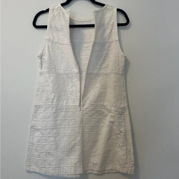 Vintage Fendi White Halter Sheath Dress Mini - Picture 6 of 8